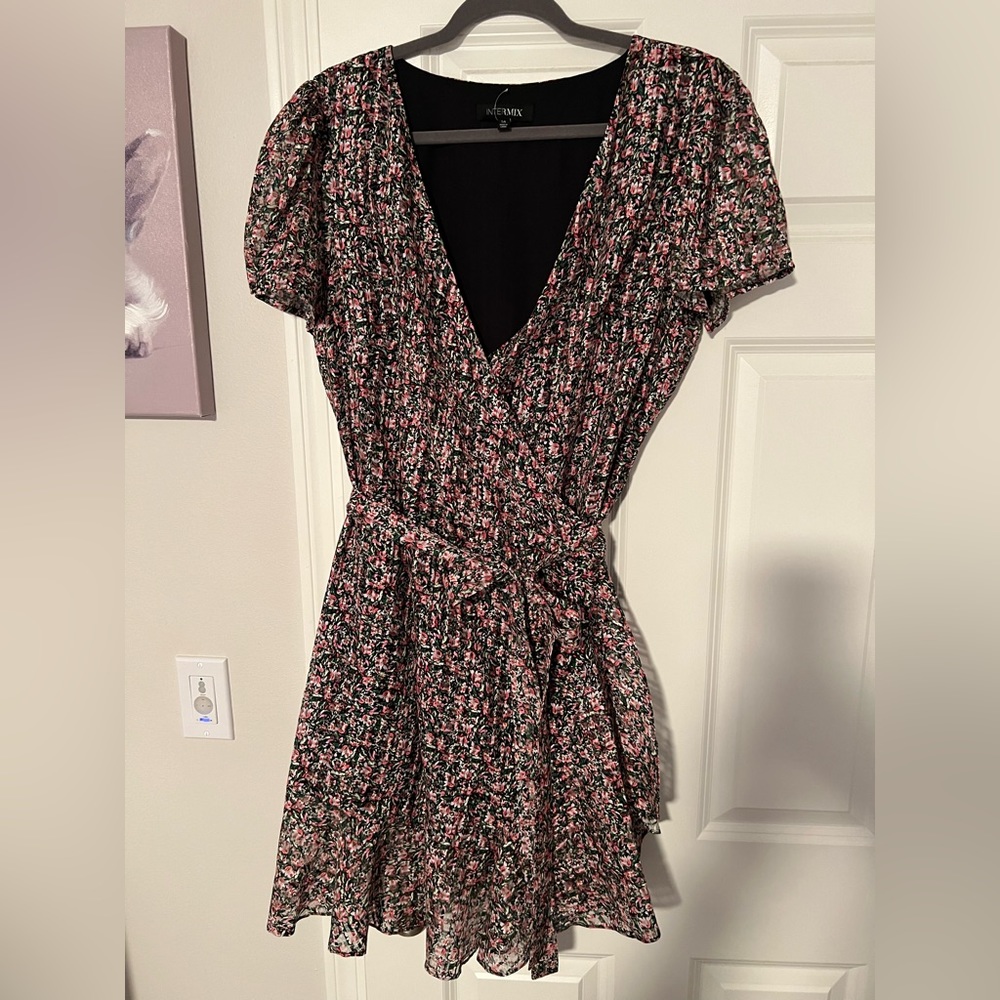 Intermix Floral Wrap Dress